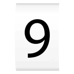 Critchley Number 9 Black On White Critchley Z9 Straight Cable Markers For 2.5-4mm Cable Diameter