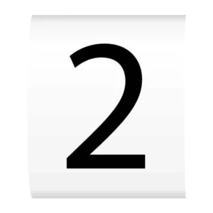 Critchley Number 2 Black On White Critchley Z9 Straight Cable Markers For 2.5-4mm Cable Diameter