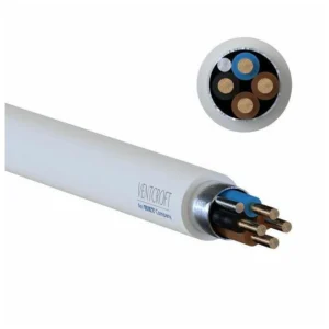 Ventcroft VFP NOBURN 2.5mm² White Fire Performance Soft Skin Standard Cable 4-Core