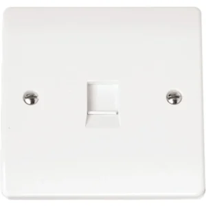 Click Scolmore Socket RJ11 Ireland Us Plate White