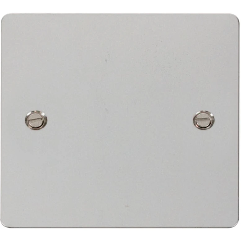 Click Scolmore Blanking Plate 1 Gang Polished Chrome
