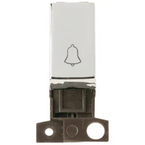 Click Scolmore Polished Chrome 10AX Ingot 1 Way Retractive Bell Switch Module