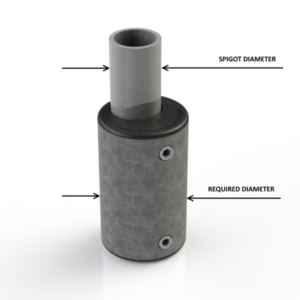 Newlec Lighting Column Lamppost Spigot Adaptor 80-60mm External HDG