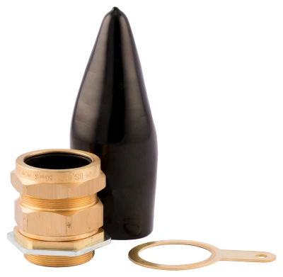 SWA Gland Pack Premier Outdoor Cable 50mm S Brass Shroud/Earth Tag/Locknut