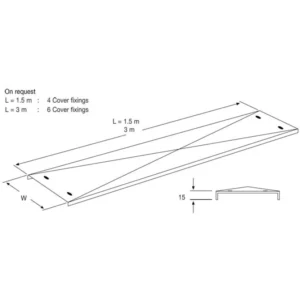 Unistrut Unistr Tray Cover150mmx3m HDG
