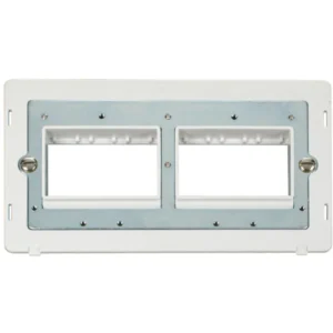 Click Scolmore Switch Interior 2 Gang 2X3 Aperture Polar White