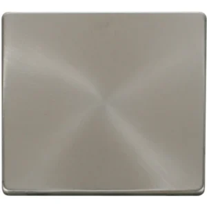 Click Scolmore Blanking Plate 1 Gang Brushed Stainless