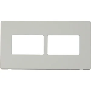 Click Scolmore Polar White 2 Gang MiniGrid 2 x 3 Apertures Cover Plate