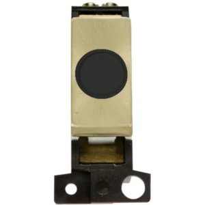 Click Scolmore Satin Brass 20A Black Ingot Flex Outlet Module