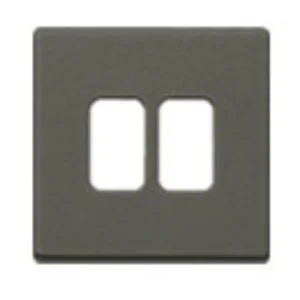 MK Electric Front Plate 2 Module Lustrous Black