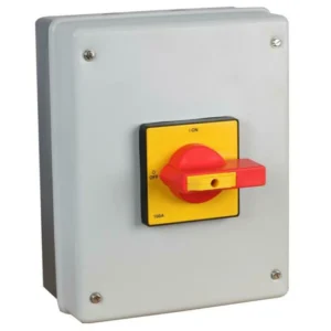 Europa Isolator Enclosed Rotary Four Pole IP54 100A Metal Clad
