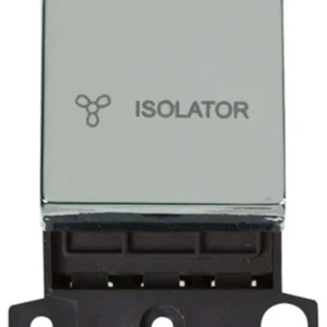 Click Scolmore Polished Chrome 10A 3 Pole Fan Isolation Switch Module