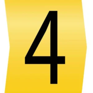 Easi-Lok 200 of Number 4 Colour Coded Easi-Lok Cable Markers - Loose Refill Packs