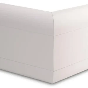 Newlec Radiused External Angle For Round Corner Dado Trunking White