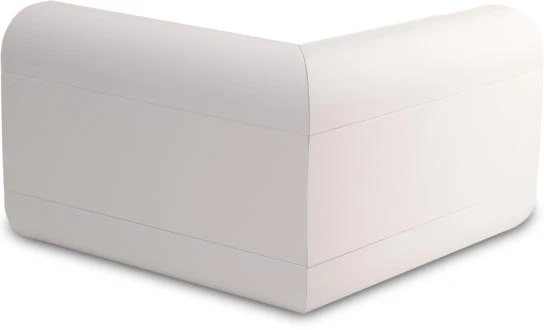 Newlec Radiused External Angle For Round Corner Dado Trunking White - Image 3