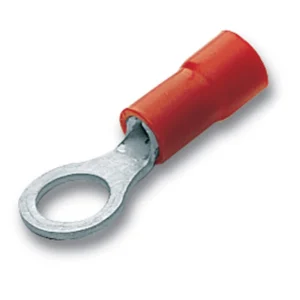 Newlec 0.25-1.5mm² Pre-Insulated Ring Terminal M5 Stud Red