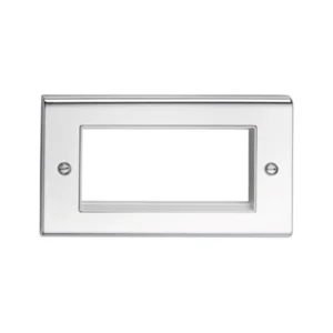 Deta Data Plate 2 Gang 4 Module Chrome White Insert