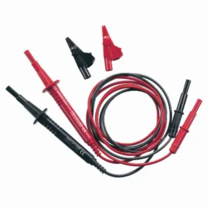 Newlec Electrical Tester Lead Set 2 Wire Fused Leads Red/Black