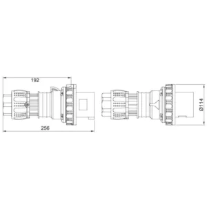 Gewiss Plug Double Pole+Earth Hp 6H 63A 230V IP67 Straight