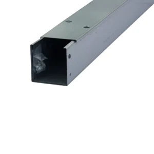 Newlec Cable Trunking 100 x 100mm 3m Length Pre-Galvanised Steel C/W Lid+Coupler