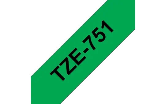 Brother Tape Labelling TZE Laminated 24mmx8m Black on Green