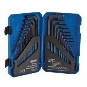 Draper Key Set Metric/Imperial Hexagon 30Pce Steel