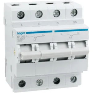 Hager Switch Centre-Off Changeover DP 63A