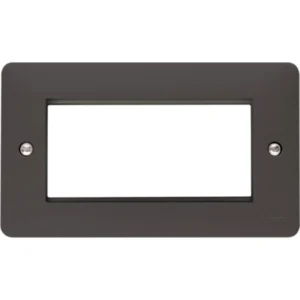 Hager Grid Plate 2 Gang 4 Module Euro Graphite Grey Part M