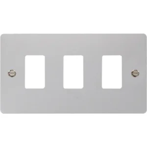 Click Scolmore Front Plate Define 3 Gang Polished Chrome