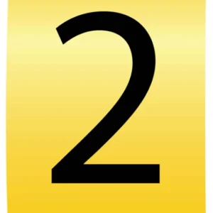 Cablecraft Number 2 Black on Yellow K-Type Cable Markers 4.2-7.0mm Dia - Loose Refill Pack of 100