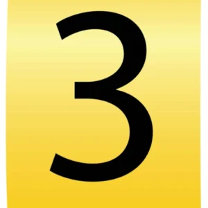 Cablecraft Number 3 Black on Yellow K-Type Cable Markers 4.2-7.0mm Dia - Loose Refill Pack of 100