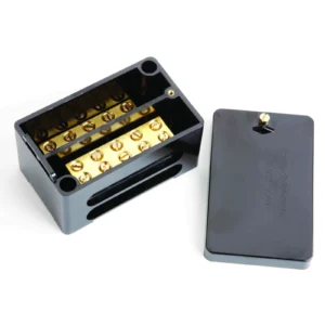 Newlec Connector Block Double Pole 5 Way 100A Black