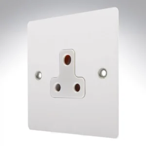Hamilton Socket Unswitched 1 Gang 5A 86X86mm Matt White White Insert