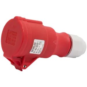 Newlec Industrial Power Connector Female Screw 3P+N+E 16A 415V IP44 Red