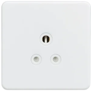 Knightsbridge MLA Screwless 5A Unswitched Round Socket - Matt White