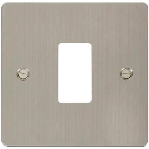 Click Scolmore Front Plate Define 1 Gang Stainless Steel