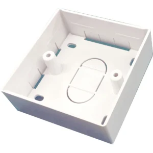 Newlec Surface Mounting ABS Box Square Edge 1 Gang 32mm White