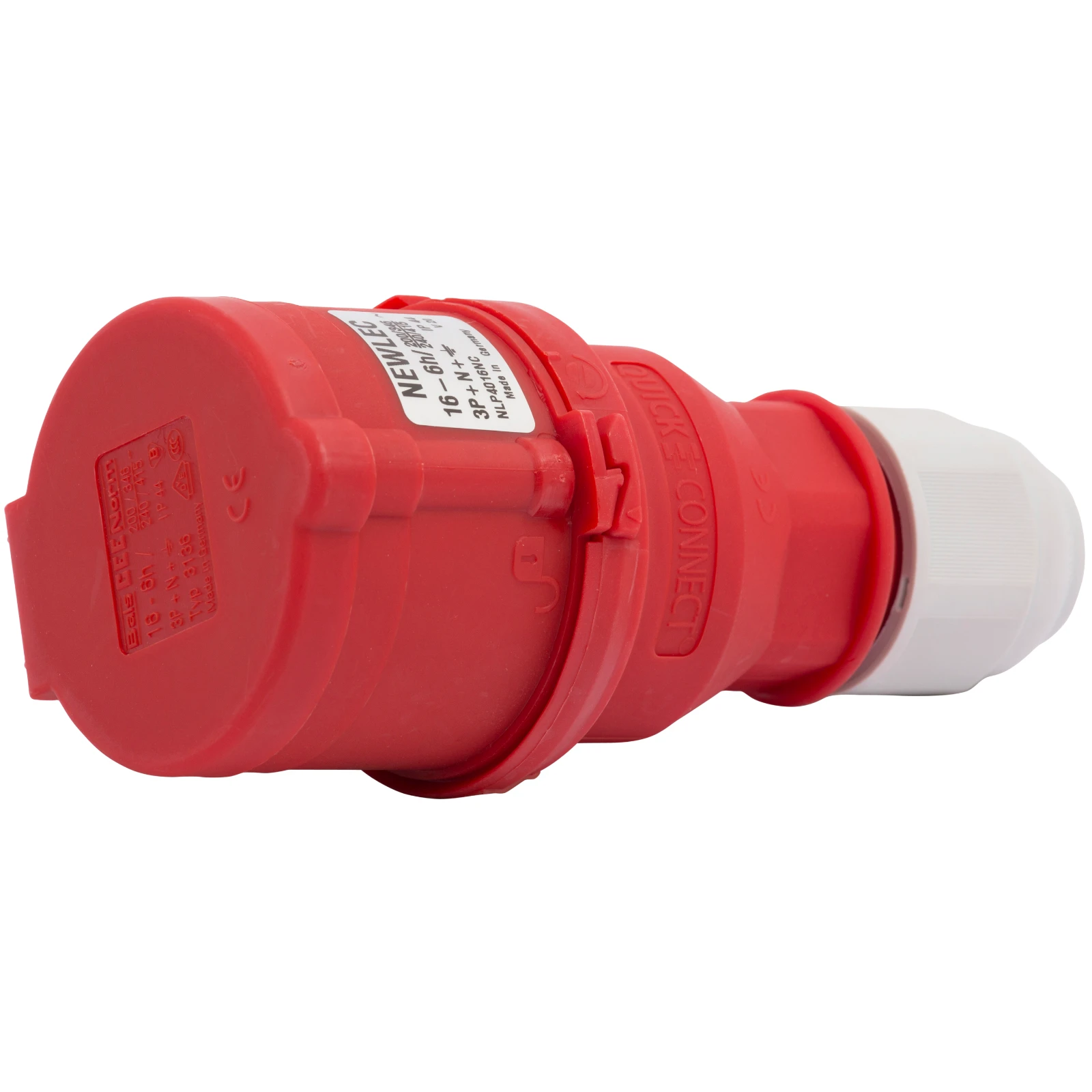 Newlec Industrial Power Connector Female Screwless 3P+N+E 16A 415V IP44 Red - Image 2