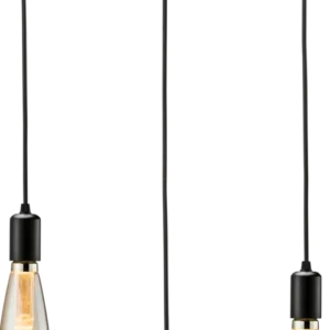 Knightsbridge MLA Calla 230V E27 Contemporary 3 Light Bar Pendant Matt Black