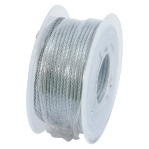 Newlec Catenary Wire Suspension Cable 3mm x 30 Metre Drum Galvanised Mild Steel