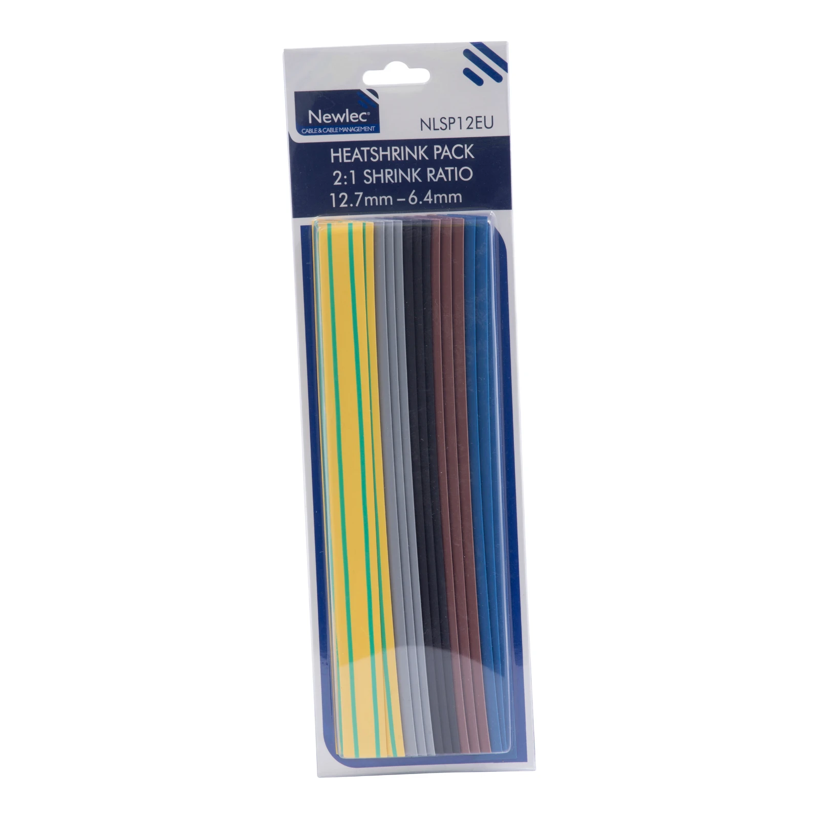 Newlec Heatshrink Sleeving Multi Colour Pack 12.8mm Dia 2:1 Ratio Black, Blue, Grey, Brown Green/Yellow - Image 3