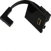 Hager Module 1 Gang RJ45 Cat6 Utp Euro Black