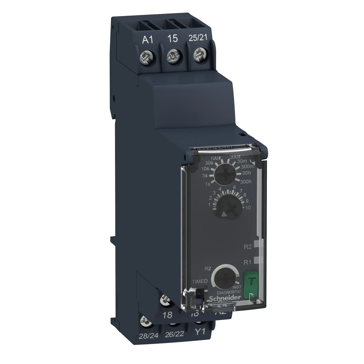 Schneider Electric Off-delay Timing Relay, 0,05s…300h, 24…240V AC/DC, 2C/O