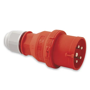 Newlec Industrial Power Plug Male Screwless 3P+E 63A 415V IP44 Red - Image 2