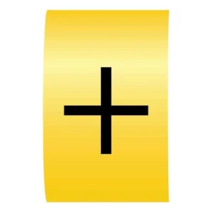 Cablecraft + Plus Sign Black On Yellow K-Type Cable Marker On Reels 4.2-7.0mm Diameter