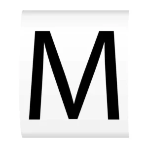 Critchley Letter M Black On White Critchley Z11 Straight Cable Markers For 2.9-4.7mm Cable Diameter