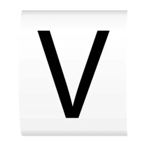 Critchley Letter V Black On White Critchley Z11 Straight Cable Markers For 2.9-4.7mm Cable Diameter