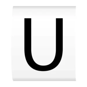 Critchley Letter U Black On White Critchley Z11 Straight Cable Markers For 2.9-4.7mm Cable Diameter