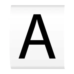 Critchley Letter A Black On White Critchley Z15 Straight Cable Markers For 3.8-6.3mm Cable Diameter