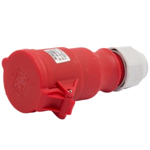Newlec Industrial Power Connector Female Screw 3P+N+E 32A 415V IP44 Red